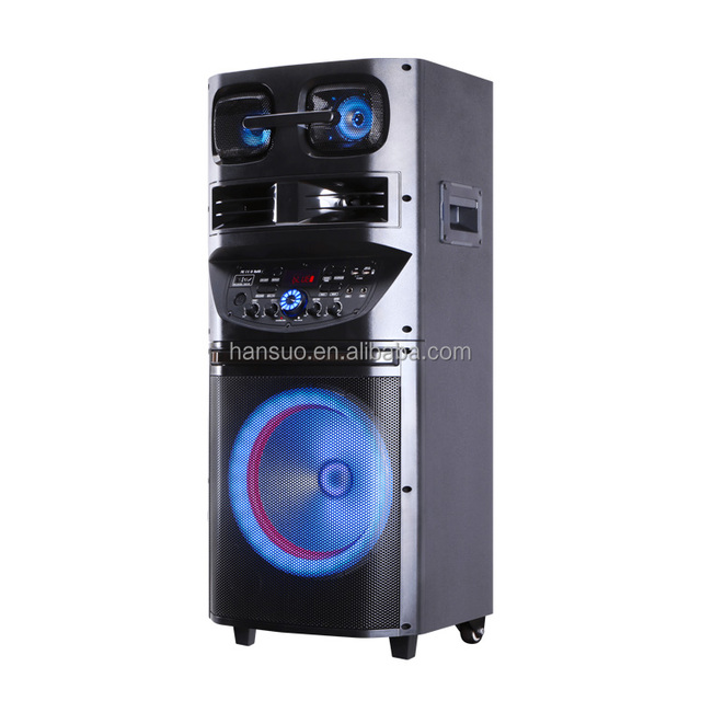 High Sound Quality Portable Woofer Wooden Wireless Charging  karaoke Speaker