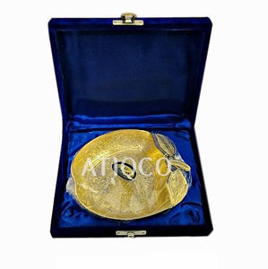 Bandeja de estilo único, plato elegante y moderno, multiusos, calidad superior, chapado en oro y plata, cuenco de frutas secas y dulces fundidos en arena - Product Image 2