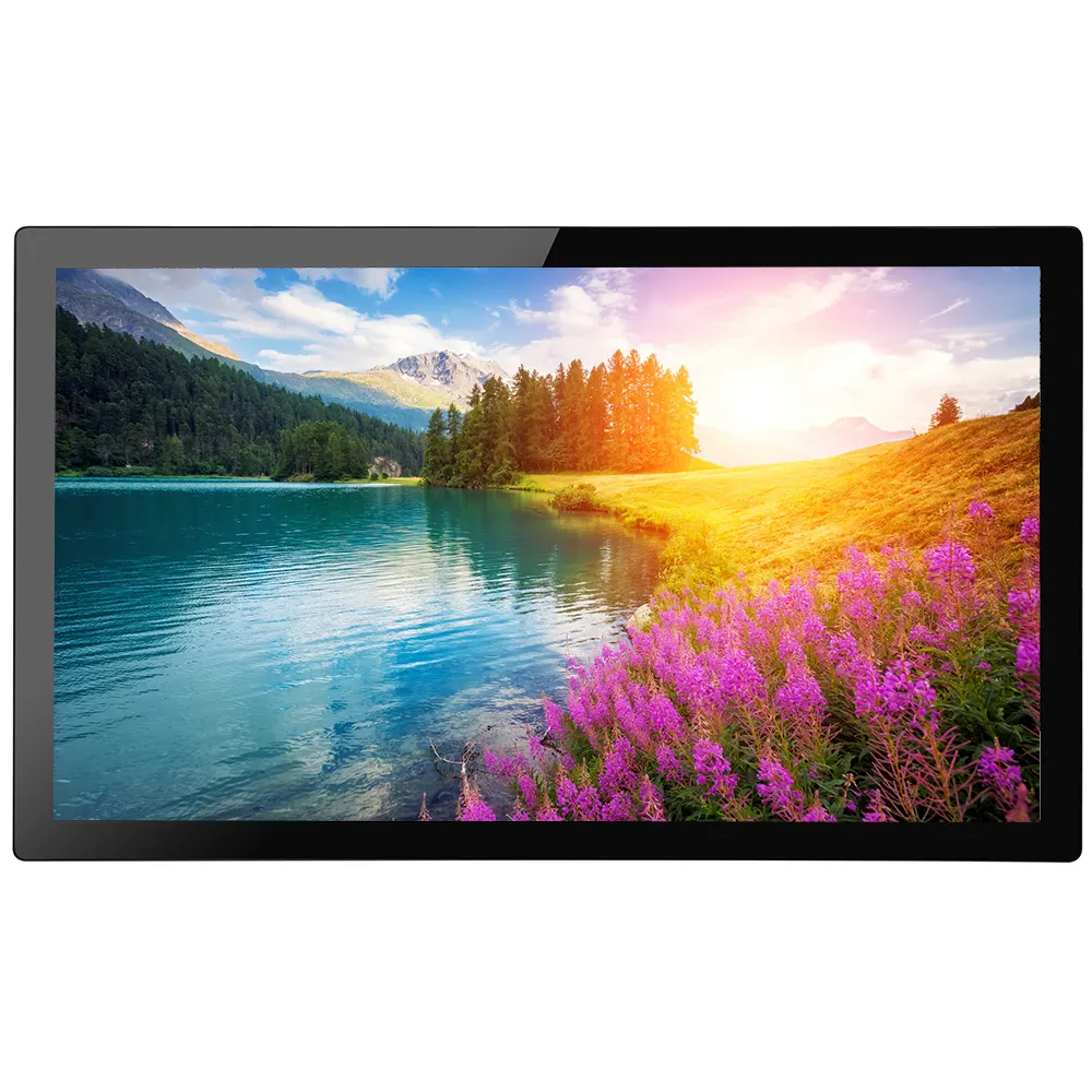 شاشة عرض LCD قابلة للمس، مقاومة للماء، يمكن تثبيتها على الحائط Tft Ip65، 15.6 "18.5" 21.5" 23.6" 27" 32" 43" 55" 65" بوصة، مناسبة للاستخدام الخارجي بدقة 4K