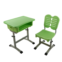 Meubles scolaires en gros, bureaux réglables en hauteur pour étudiants, ensembles de chaises en plastique, chaises d'école avec structure en acier pour salle de classe