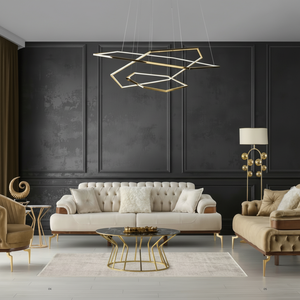 Juego de Sofás Modulares de Tela de Tres Plazas Estilo Minimalista para Sala y Comedor con Almacenamiento Muebles para el Hogar - Product Image 1