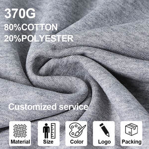 370gsm de calidad superior Heavyweight Terry Hoodies Sudadera de algodón y poliéster para hombres Sudadera con capucha de calle personalizada - Product Image 6