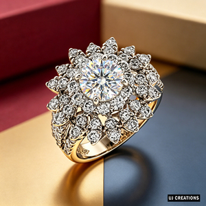 Custom <b>Silver</b>/10K/14K/18K <b>Solid</b> Gold 1 Karat VVS-VS Quality Round Lab Grown Brilliant Cut Diamond engagement Ring - Product Image 3