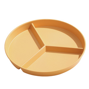 Plato redondo de tres compartimentos para control de porciones, ideal para bajar de peso, ensaladas de frutas, carne, pasta, bocadillos, platos divisorios. - Product Image 4