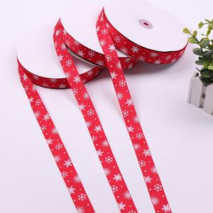 Pita Grosgrain Hadiah Liburan Kualitas Tinggi Grosir Pita Hadiah Kustom 7/8 Inci Selamat Natal - Product Image 1
