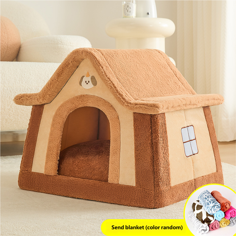 Puppy pancake house + blanket