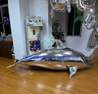 Globo de helio de delfín volador inflable con control remoto, dibujos animados personalizados para publicidad de eventos comerciales