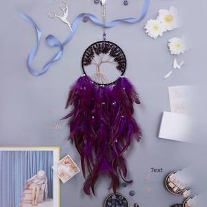 Nouvelles breloques <span class=keywords><strong>attrape</strong></span>-rêves <span class=keywords><strong>DIY</strong></span> écologiques en forme d'<span class=keywords><strong>arbre</strong></span> <span class=keywords><strong>de</strong></span> <span class=keywords><strong>vie</strong></span> pour la vente en gros et le commerce international - Product Image 3