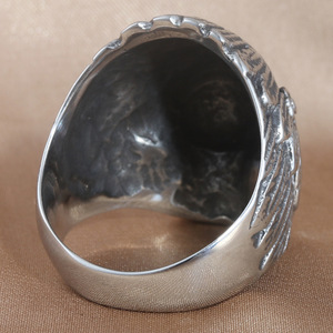 Men's Tribal Face <b>Ring</b> Silver Stainless Steel Punk Style Jewelry Gift 213038 - Product Image 2