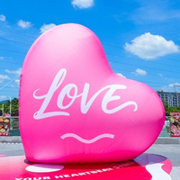 Grand ballon cœur gonflable personnalisé pour la Saint-Valentin, idéal pour les déclarations d'amour et comme article promotionnel pour la décoration d'événements