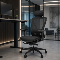 Silla de Oficina Ejecutiva Ergonómica con Reposabrazos 3D y Malla Completa, Silla de Gerente para Computadora, Giratoria y Ajustable para Oficina