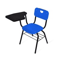 Chaises d'école confortables à accoudoirs, empilables, pour la formation, les étudiants, l'écriture, avec bureau