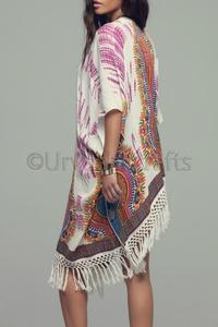 Nouvelle Mode Kaftan Imprimé Conceptions Fond Gland Dentelle Femmes Plage Couvrir - Product Image 2