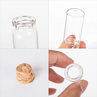 5ml 8ml 10ml 15ml Mini-Glasflaschen mit Korkverschlüssen, Klare Kleine Glasgläser, Winzige Wunschflaschen für DIY-Basteleien und Hochzeitsgeschenke