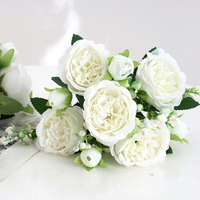Seidenrosen Hochwertige Künstliche Pfingstrosen Deko-Blumen Großhandel Arrangement Bouquet Künstliche Pfingstrosen in Großmengen