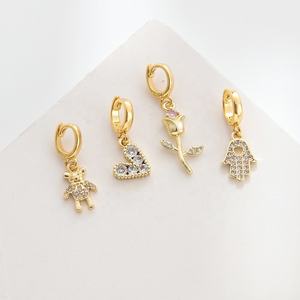 День Святого Валентина универсальная Застежка Ювелирные изделия позолоченная металлическая Корона очарование кулон с Цирконом ожерелье браслет Зажим медные ювелирные изделия - Product Image 5