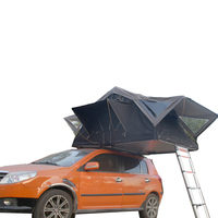 Tente de toit pliable à coque souple pour camping en plein air, SUV, mini-voiture, tente de toit pour véhicule, 3-4 personnes