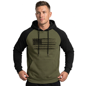American Men's Casual Vintage 100% Cotton Custom Logo Long Sleeve Winter Hoodie Lined <b>Towel</b> Embroidery - Product Image 1