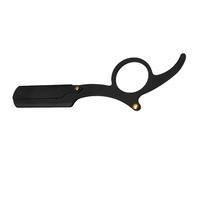 Rasoir droit traditionnel pour barbier, lame en acier inoxydable, manche en plastique ABS, outil de rasage dédié pour hommes, rasoir à raser à l'eau