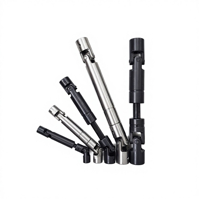 Precision Steel Telescopic Universal Joint Coupling OEM Hexagonal Spline Sleeve Drive Shaft Connector Standard 6-40mm Bore