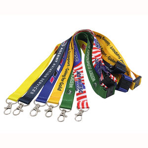 Lanière de porte-clés en polyester personnalisée OEM de Chine sublimation imprimée avec logo accessoires de crochet d'impression numérique offset inclus - Product Image 1