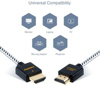 CableCreation 18Gbps para Cable 2.0 Macho a Macho, Resolución 4K 60Hz para HDTV, Proyector, Monitor de Computadora, Reproductor de DVD