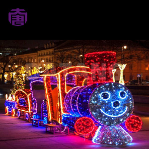 ไฟตกแต่งรูปรถจักร 3 มิติ สำหรับเทศกาลคริสต์มาส พร้อมจอ LED เหมาะสำหรับสวนสนุก ห้างสรรพสินค้า และงานอีเว้นท์ต่างๆ - Product Image 3