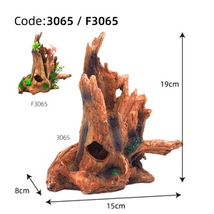 Decorazione per <span class=keywords><strong>Acquario</strong></span> a Forma di Tronco d'Albero Cavo, Grotta Realistica in Resina per <span class=keywords><strong>Acquario</strong></span>, Nascondiglio Stile Legno Galleggiante per Betta e <span class=keywords><strong>Ciclidi</strong></span> - Product Image 4