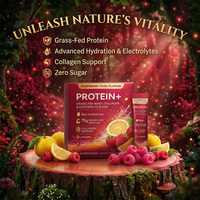 Poudre d'isolat de protéines de lactosérum naturelles de bovins nourris à l'herbe, saveur framboise yuzu, sans sucre, avec électrolytes, vente en gros pour hommes et femmes (OEM/ODM)