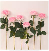 Vente en gros de fleurs artificielles en latex, roses blanches au toucher réel, pour les centres de table de mariage, la décoration de table, la mise en scène paysagère, les fleurs décoratives
