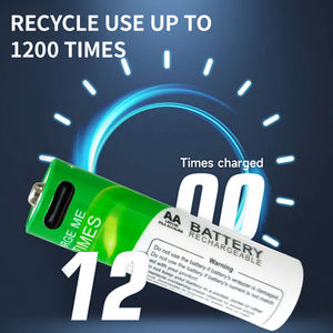 IILEER baterai isi ulang Ion litium portabel, baterai 1200 siklus 1.5V 1400mAh 2600mWh dengan Port tipe-c - Product Image 6