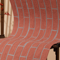 Plaques de briques flexibles, faux placage de briques, ultra-minces, 2-4 mm, panneaux pliables, texture de briques rouges et blanches, imperméables et ignifuges