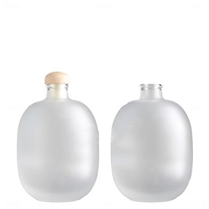 <span class=keywords><strong>Moins</strong></span> <span class=keywords><strong>cher</strong></span> 100ML 250ML 500ML clair/givré vide fruits vin bouteilles en verre vin liqueur esprit Vodka Gin rhum bouteille de stockage avec liège - Product Image 1