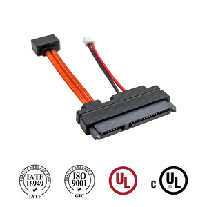 Sata Data <b>Cable</b> 7+15 Pin Right Angle Flat <b>Cable</b> <b>For</b> <b>Computer</b> Hard Drive Optical Drive Server Connection - Product Image 4