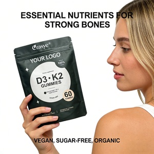 תוספי תזונה טבעוניים של ויטמין <span class=keywords><strong>D3</strong></span> + K2 בצורת גומי - 5000 IU ויטמין <span class=keywords><strong>D3</strong></span> עם 200mcg ויטמין K MK7 - תומכים בבריאות העצם והמערכת החיסונית - Product Image 2