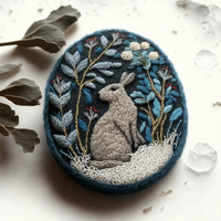 Konijnenborduurpatches Kawaii Konijnengezicht Appliqués Met Knipogen En Hartogen