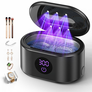 Nettoyeur à ultrasons domestique haute fréquence 48 kHz à double mode pour bijoux et prothèses dentaires avec affichage LED UV - Product Image 1