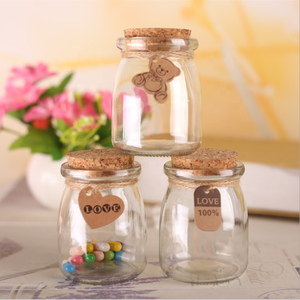 Botol Minuman Susu Grosir 150ml, Stoples Puding Kaca, Cangkir Puding Yogurt 5oz Dengan Tutup Gabus - Product Image 3