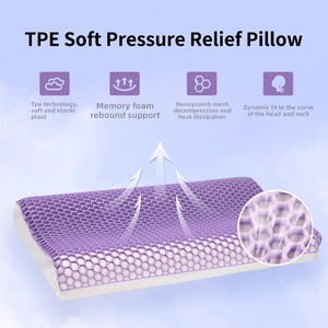 Almohada Cervical Cuadrada <span class=keywords><strong>de</strong></span> Espuma Viscoelástica TPE, Soporte Espinal Ergonómico, Desmontable, Lavable, Saludable para Dormir - Product Image 3