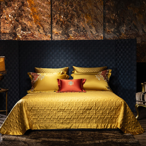 Sunny Textile Venta al por Mayor Nuevo Juego de Ropa de Cama de Cuatro Piezas de Brocado de Alta Precisión <span class=keywords><strong>100</strong></span>% Algodón de Fibra Larga - Product Image 1