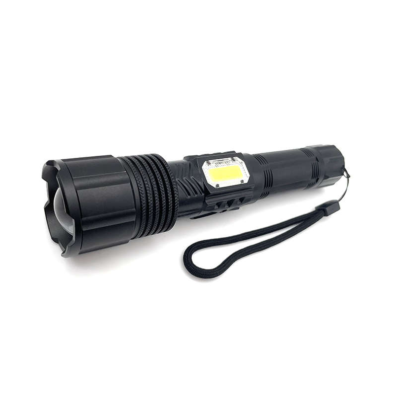 Mini lampe torche électrique à lumière led, puissante, imperméable, auto-défense, 10000 lumens, tactique, rouge