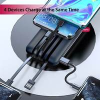 Promotion Super Septembre : Chargeur portable avec câble intégré, batterie externe 10000 mAh, chargeur de téléphone portable