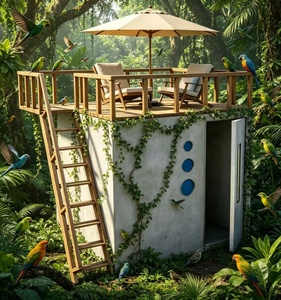Casa Modular <span class=keywords><strong>de</strong></span> Acero <span class=keywords><strong>de</strong></span> Alta Resistencia, Impermeable, Resistente a Explosiones, Micro-Casa Integrada con <span class=keywords><strong>Terraza</strong></span> <span class=keywords><strong>de</strong></span> Ocio y Gimnasio - Product Image 4