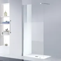 Multi Größen Matted Black Frame less Dusch tür aus gehärtetem Glas Badezimmer begehbarer Dusch schirm