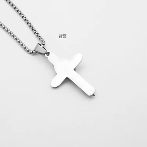 Collier Pendentif Croix Religieuse Personnalisée <span class=keywords><strong>Punk</strong></span> <span class=keywords><strong>Rock</strong></span> Jésus en Acier Inoxydable PVD Étanche, Bijou Tendance pour Hommes, Vente en Gros - Product Image 6