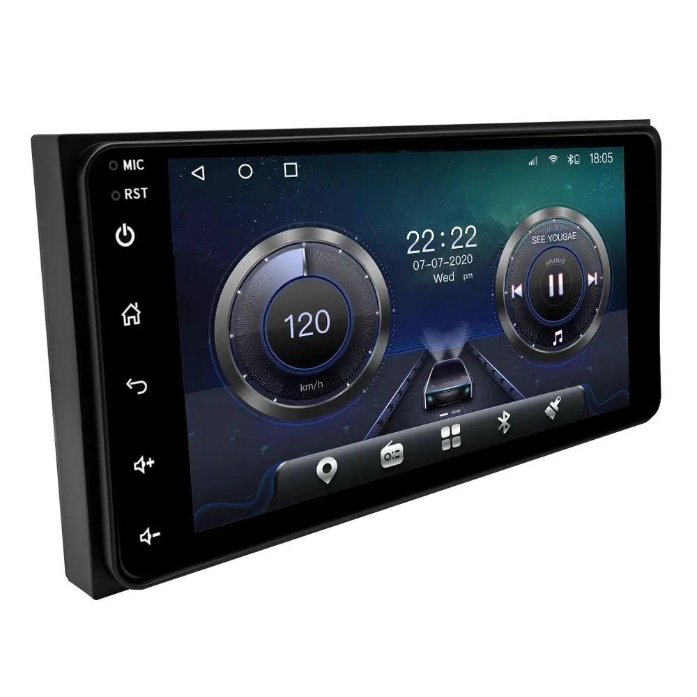 Android evrensel araba radyo 2 din 7 inç 2 + 32GB araba video oynatıcı radyo Toyota için araç DVD oynatıcı multimedya oynatıcı, FM USB AUX RDS ile