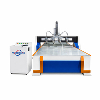 Jinan Mosencnc 1325 Router CNC de 8 cabezales y 4 ejes con múltiples husillos, precio competitivo, componentes principales de motor y PLC