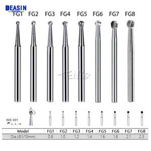 Fresas Dentales de Diamante en Caja de Cartón FG 1/2/3/4/5 0.8mm-1.6mm para Pieza de Mano de Alta Velocidad, 10 Piezas/Caja, Herramientas de Odontología - Product Image 6