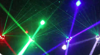 STSLITE - Láser RGB de 5 W con Control por Aplicación y Láser Rojo Único de 1200 MW con 6 Ojos y Efecto de Haz de Luz Láser Mini Alien