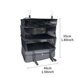 Sac suspendu <span class=keywords><strong>à</strong></span> trois couches <span class=keywords><strong>organisateur</strong></span> de stockage de vêtements voyage étagères suspendues sac garde-robe stockage sac suspendu - Product Image 5